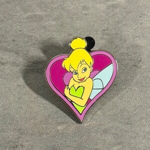 Disney Pin Pink Tinker Bell Heart Fairy Peter Pan 2010 Trading Pin Crossed Arms